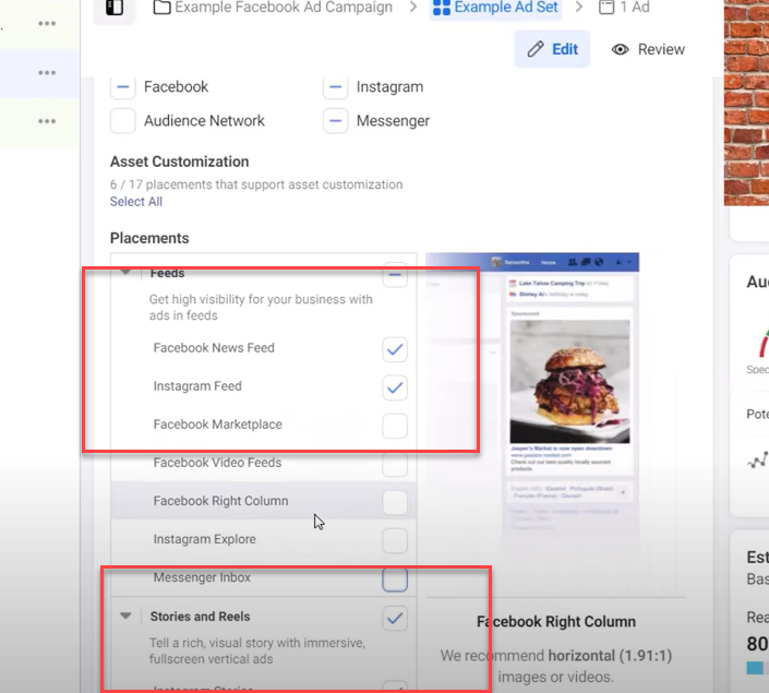 How to do Facebook manual placements